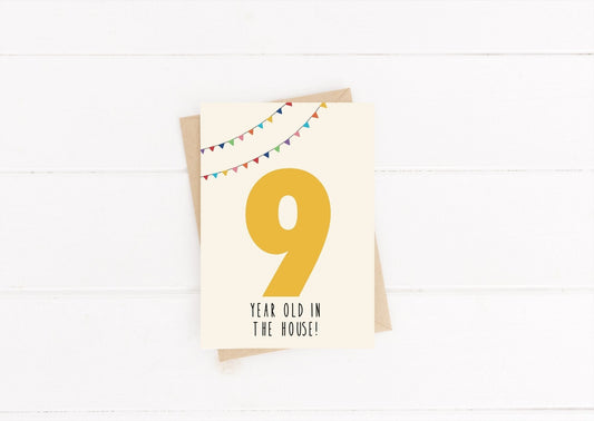 9th Birthday Card