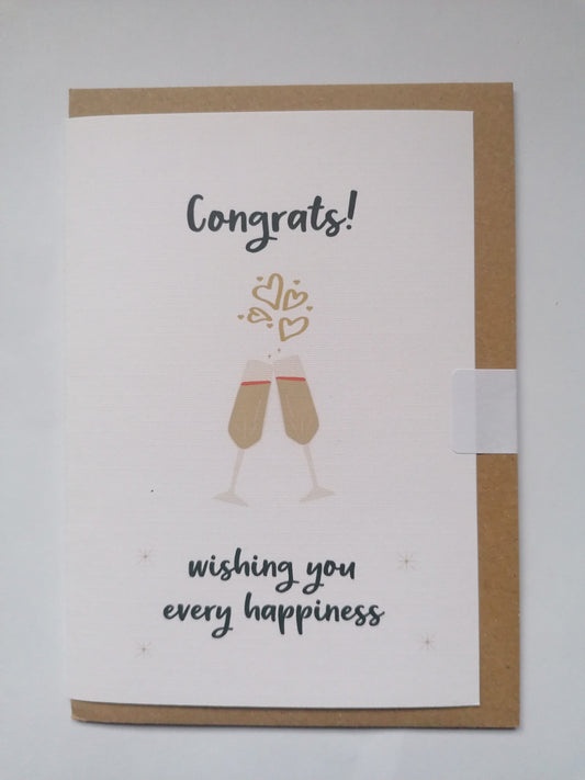Wedding card - Congrats! Wishing you every happiness