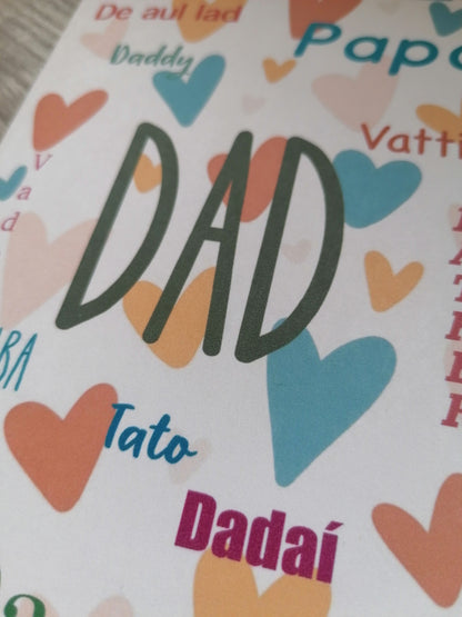 Dad, Daddy, Pops, Dadaí etc (Card)